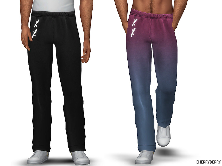 The Sims Resource - Cotton Track Pants
