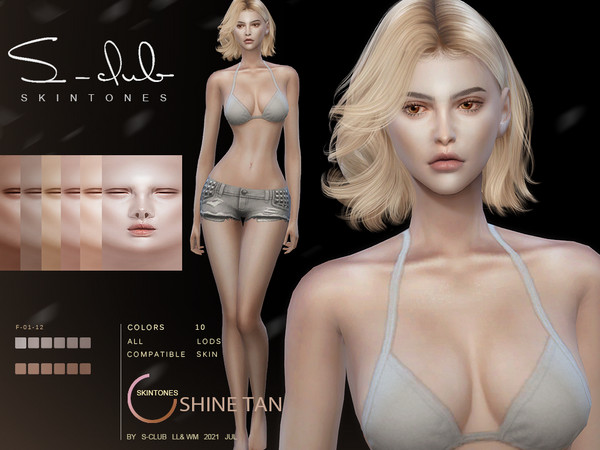 The Sims Resource - Shine soft skintones for female by S-Club