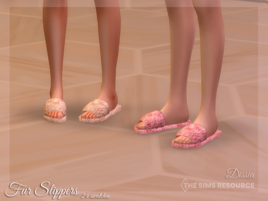 The Sims Resource - Fur Slippers