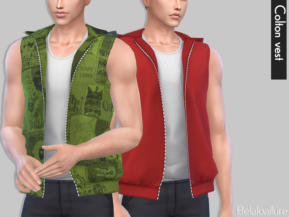 The Sims Resource - Belaloallure_Colton zipper hoodie (patreon)