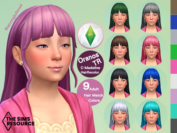 The Sims Resource - Child Madeline Hair Recolor