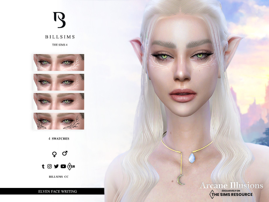 The Sims Resource - Arcane Illusions - Elven Face Writing