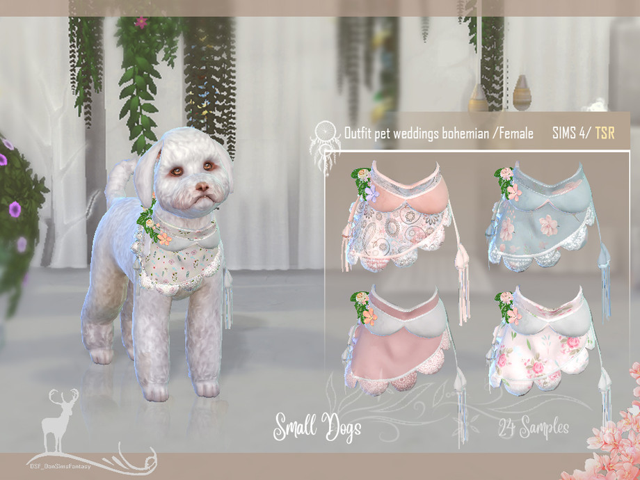 The Sims Resource - Outfit pet weddings bohemian Small Dog