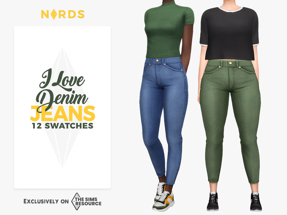 The Sims Resource - I love Denim Jeans