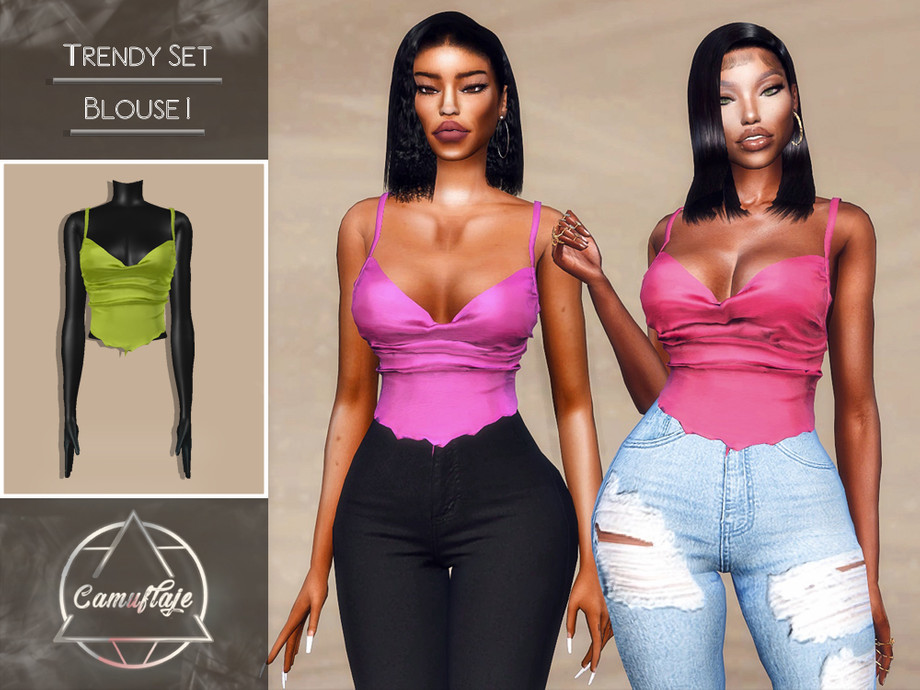 The Sims Resource - Trendy Tops Set - Blouse I