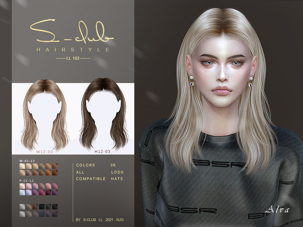 The Sims Resource - Shawl hairstyle (Gia) by S-Club