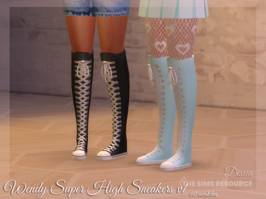 The Sims Resource - Wendy Super High Sneakers v1