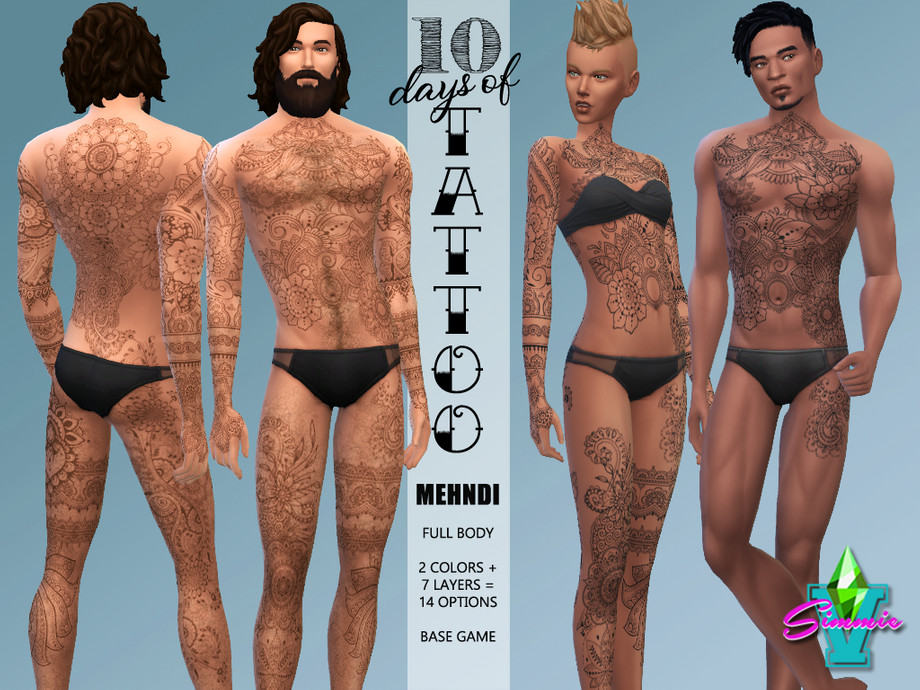 The Sims Resource - Mehndi Body Tattoo