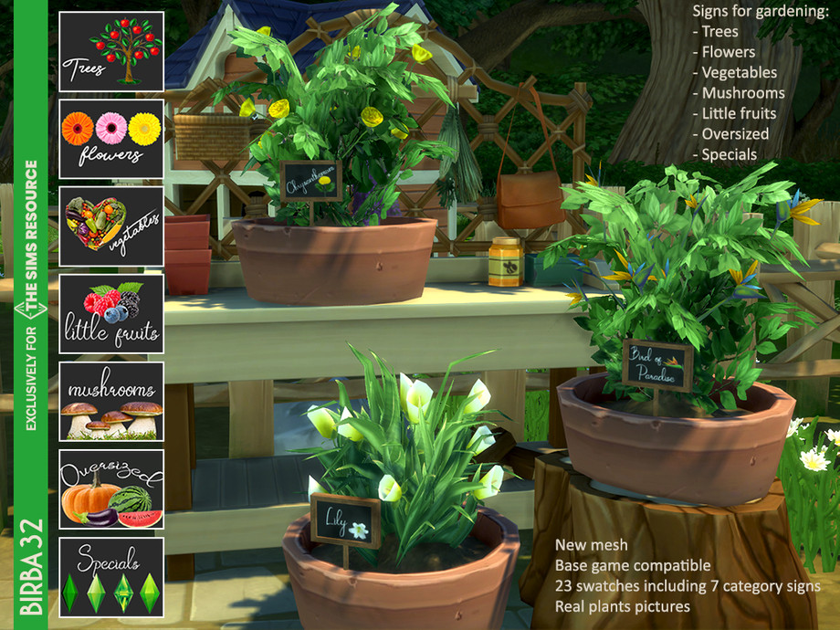 The Sims Resource - Signs for Gardening