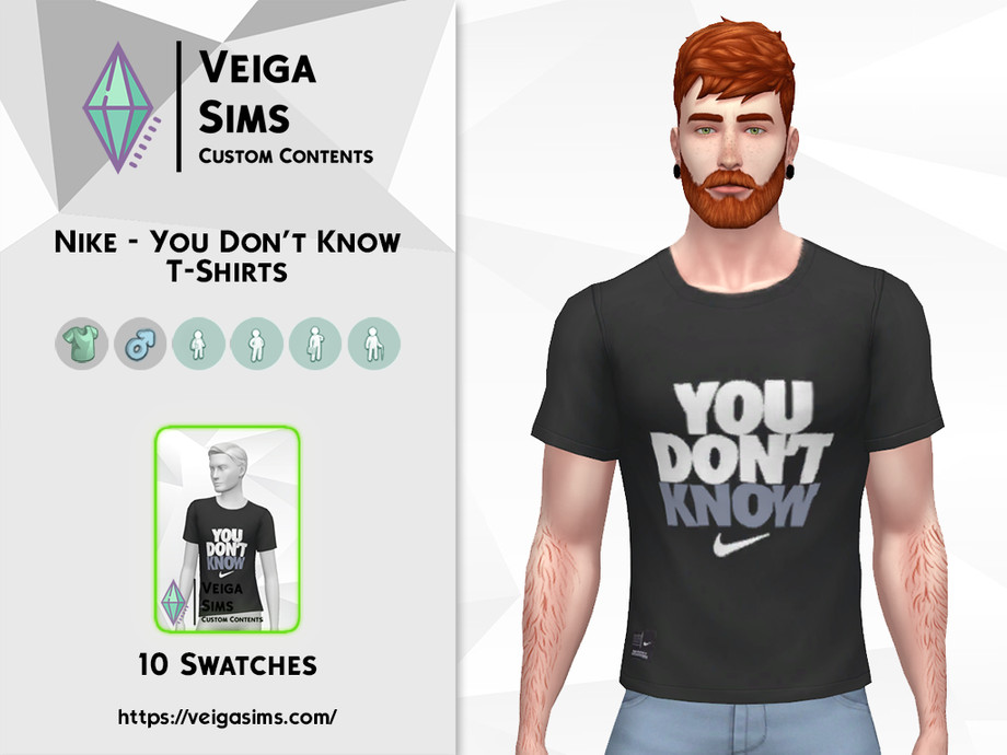 The Sims Resource - Nike - You Don't Know T-Shirts