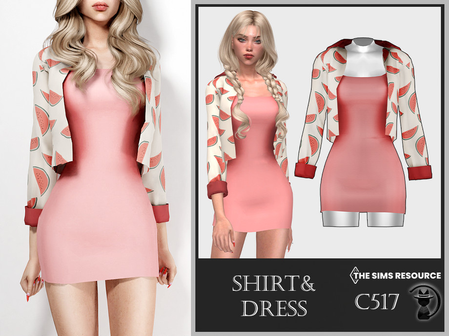 The Sims Resource - Shirt+Dress C517