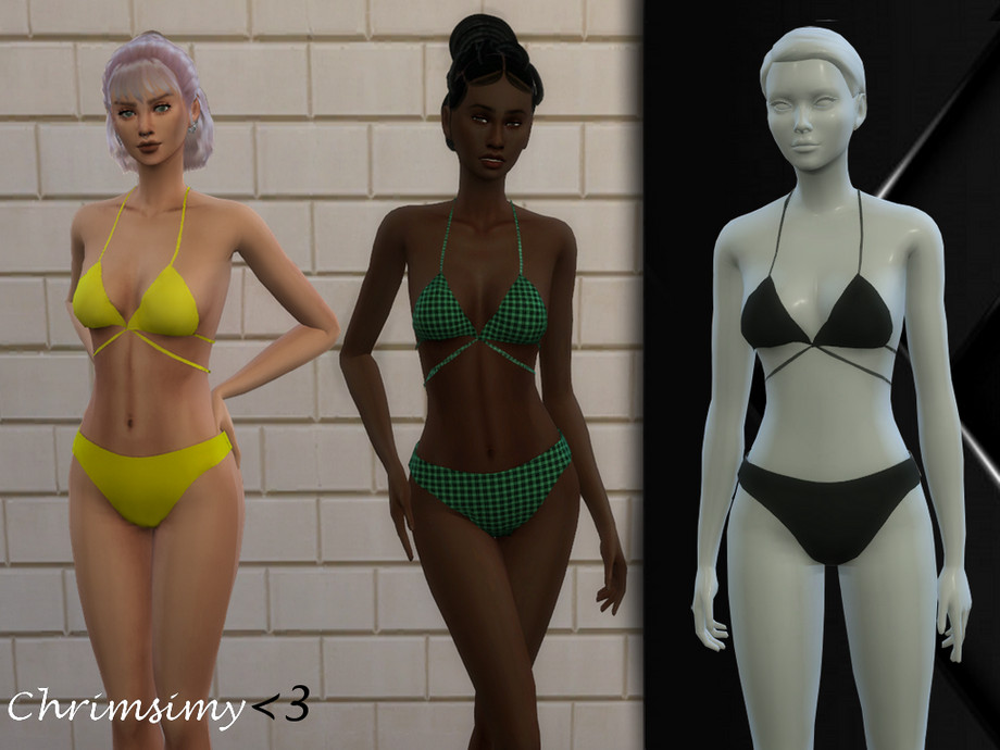 The Sims Resource - Wrap Tied Swimsuit