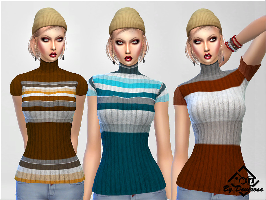The Sims Resource - Short Slim Sweater Autumn