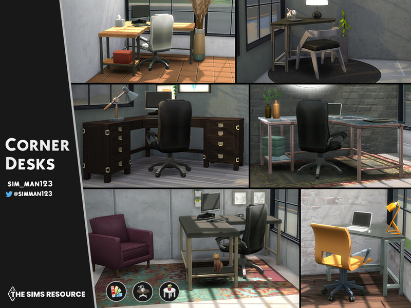 The Sims Resource - Corner Desks