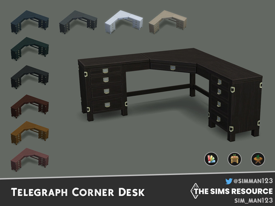 The Sims Resource - Telegraph Corner Desk