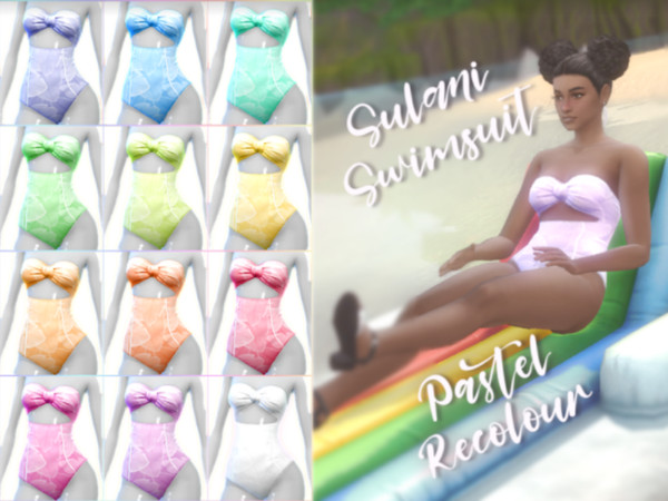 The Sims Resource - Sulani Swimsuit - Pastel Recolours (Requires Island  Living)