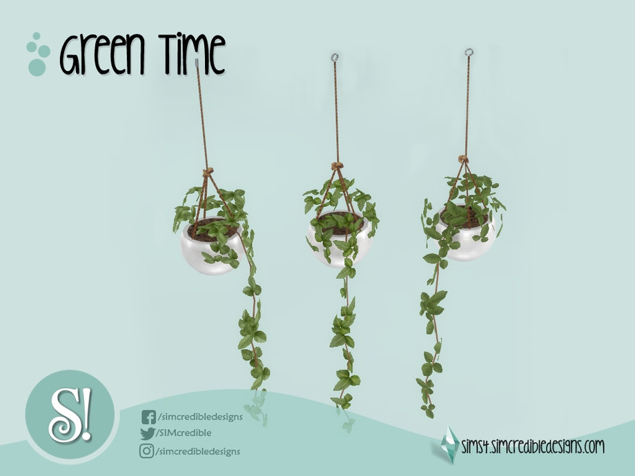 The Sims Resource - Green Time Hanging Plant