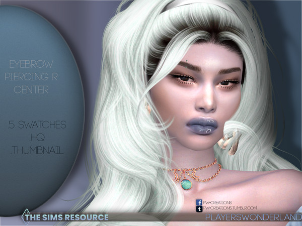 The Sims Resource - Eyebrow Piercing R Centered