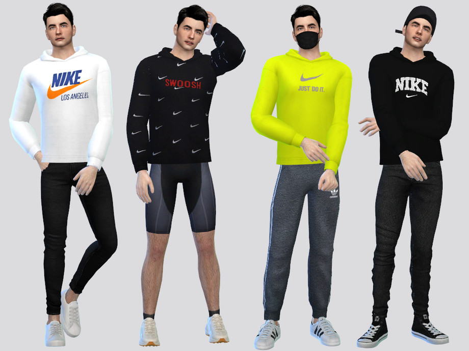 The Sims Resource - NIKE Athletic Sweatshirts