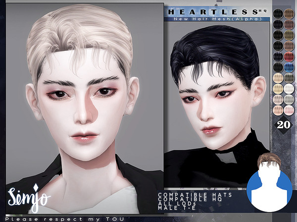 The Sims Resource - TS4 Male Hairstyle_Heartless