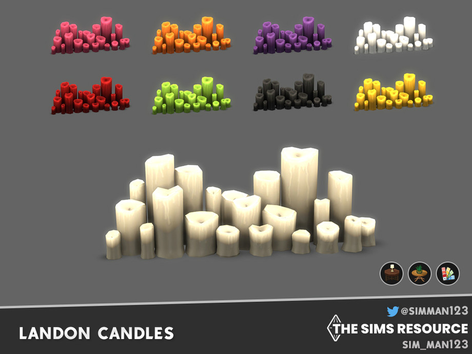 The Sims Resource - Landon Fireplace Candles