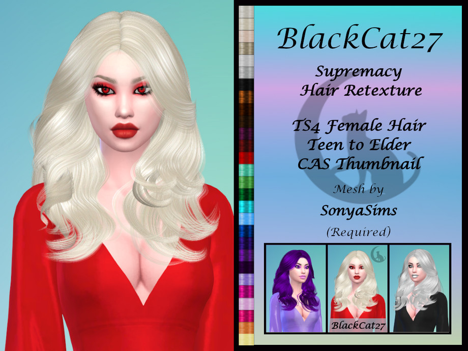 The Sims Resource - SonyaSims Supremacy Hair Retexture (MESH NEEDED)