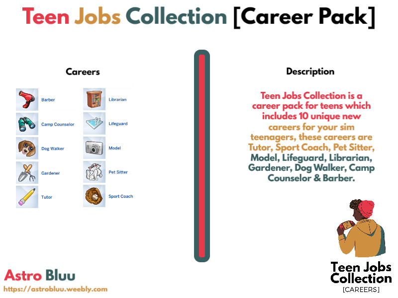 The Sims Resource - Teen Jobs Collection