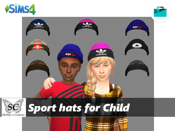 The Sims Resource - Sport hats for Child (Get to work need)
