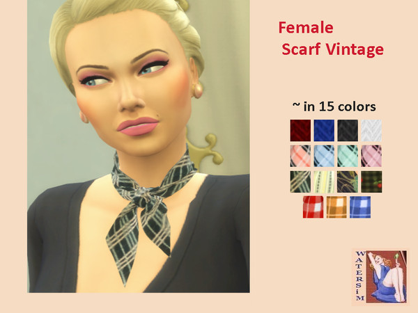 The Sims Resource Ws Female Scarf Vintage B Rc