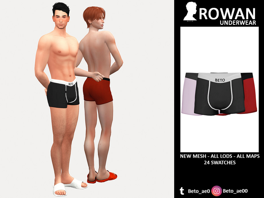 The Sims Resource - Rowan (Underwear)