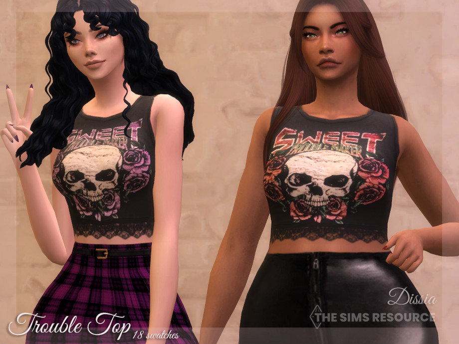 The Sims Resource - Trouble Top