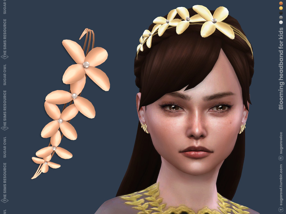 The Sims Resource - Blooming headband for kids