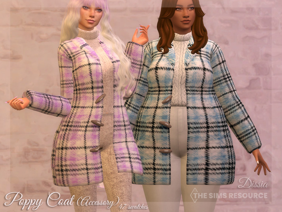 The Sims Resource - Poppy Coat (Accessory)
