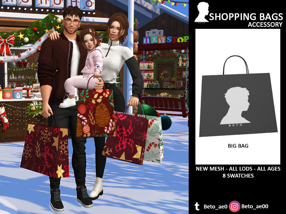 The Sims Resource - SHOPPING BAGS (Big)