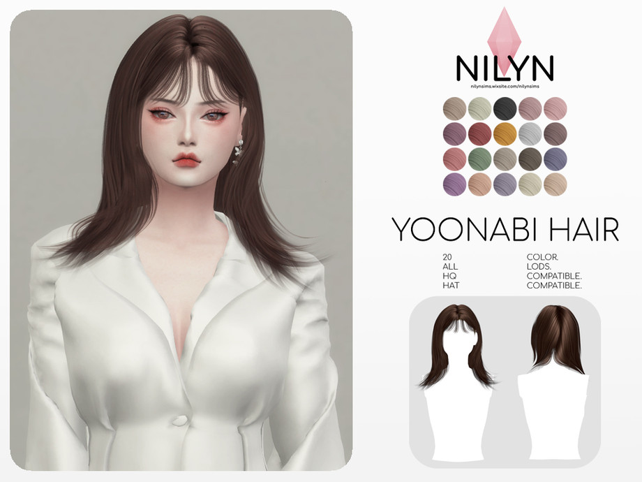 The Sims Resource - YOONABI HAIR - NEW MESH