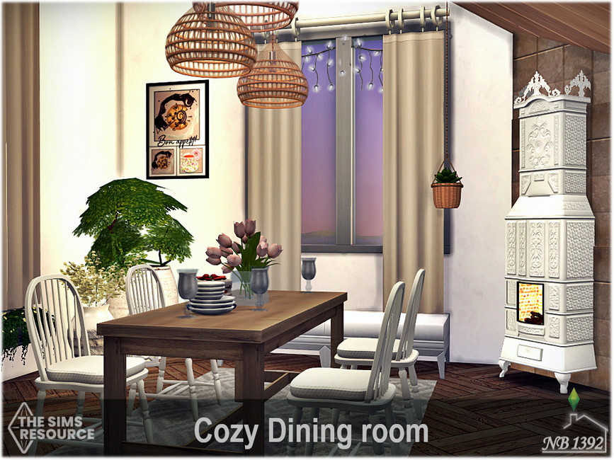 The Sims Resource - Cozy Dining Room (CC Only TSR)