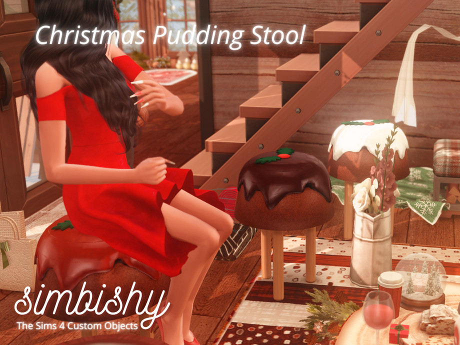 The Sims Resource - Christmas Pudding Stool