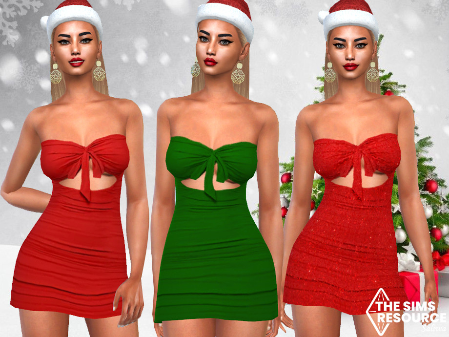 The Sims Resource - Christmas Party Dresses