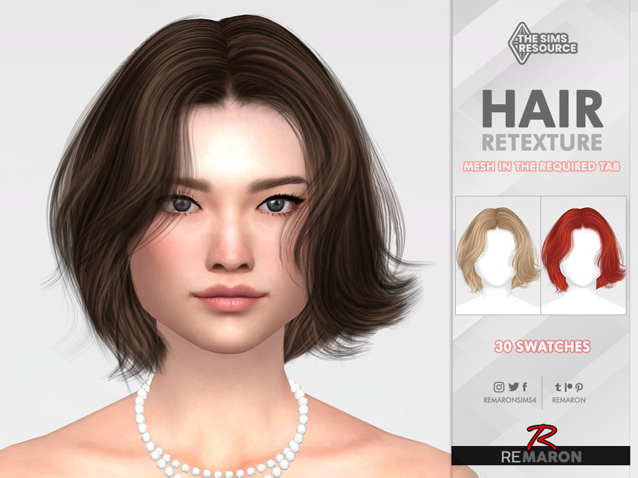 The Sims Resource - TO0720 Hair Retexture Mesh Needed