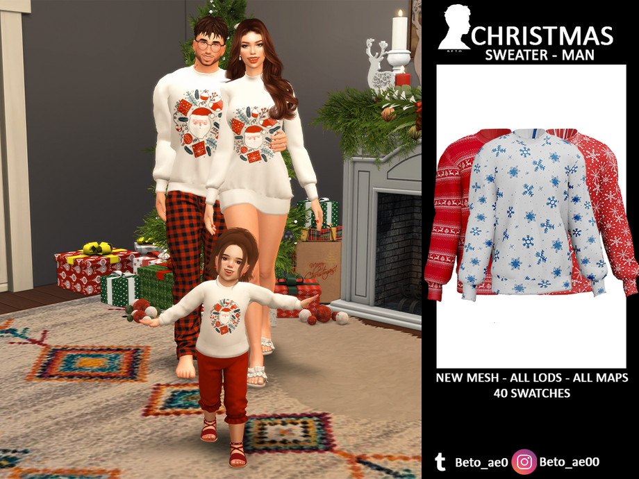 The Sims Resource - Christmas (Sweater - Man)