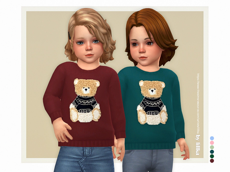 The Sims Resource - Bear Sweater Toddler [NEEDS CATS & DOGS]