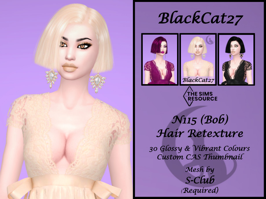 The Sims Resource - S-Club n115 (Bob) Hair Retexture (MESH NEEDED)