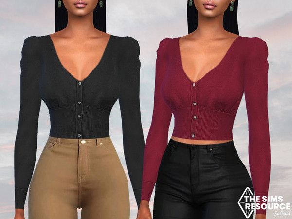 The Sims Resource - Puff Sleeve Cardigans