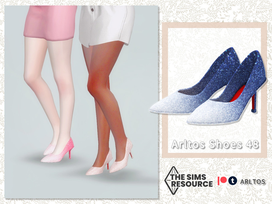 The Sims Resource - Sequins high heels / 48