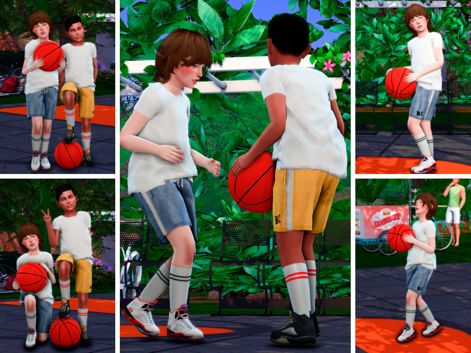 The Sims Resource - Playing Basketball PosePack