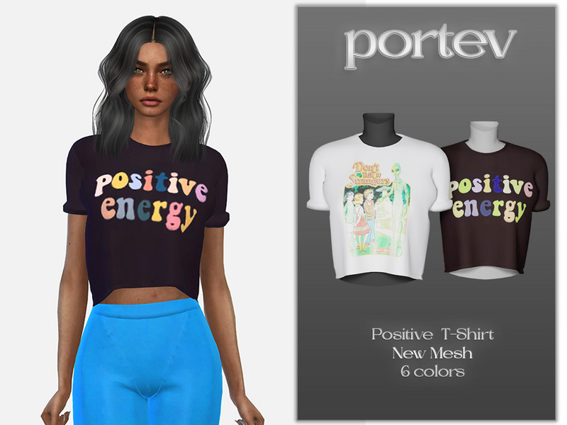 The Sims Resource - Positive T-Shirt