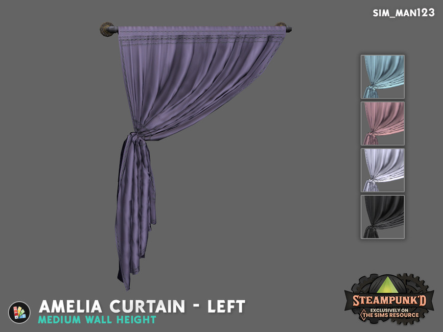 The Sims Resource - Amelia Curtain - Left Medium