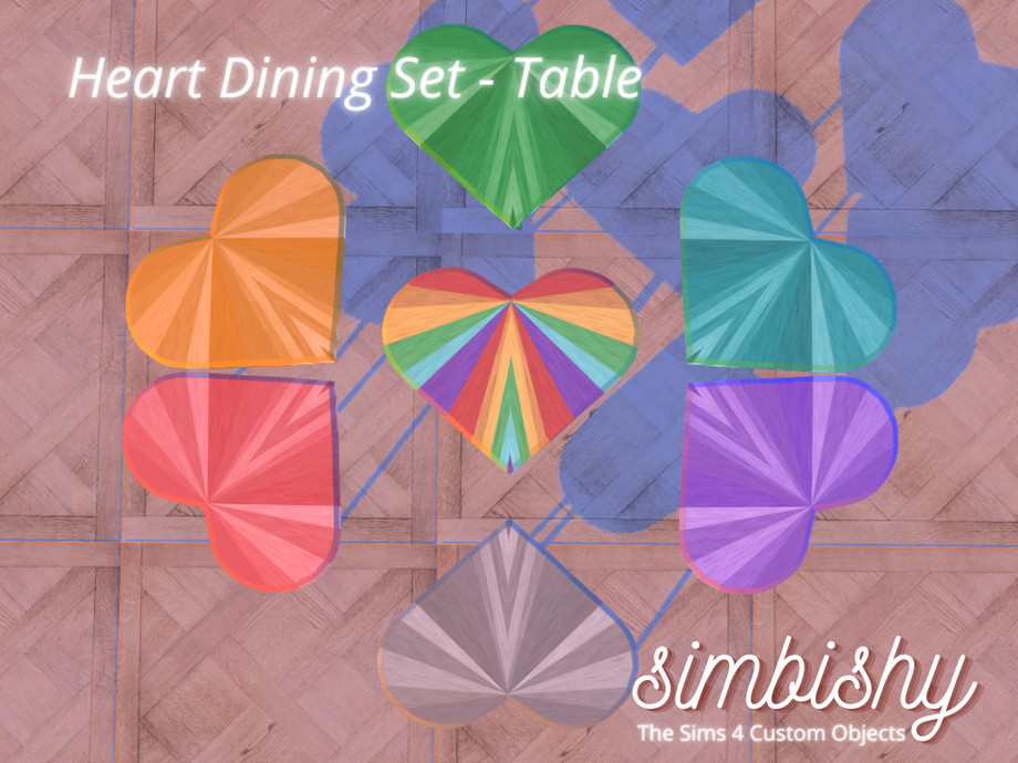 The Sims Resource - Heart Dining Set - Table