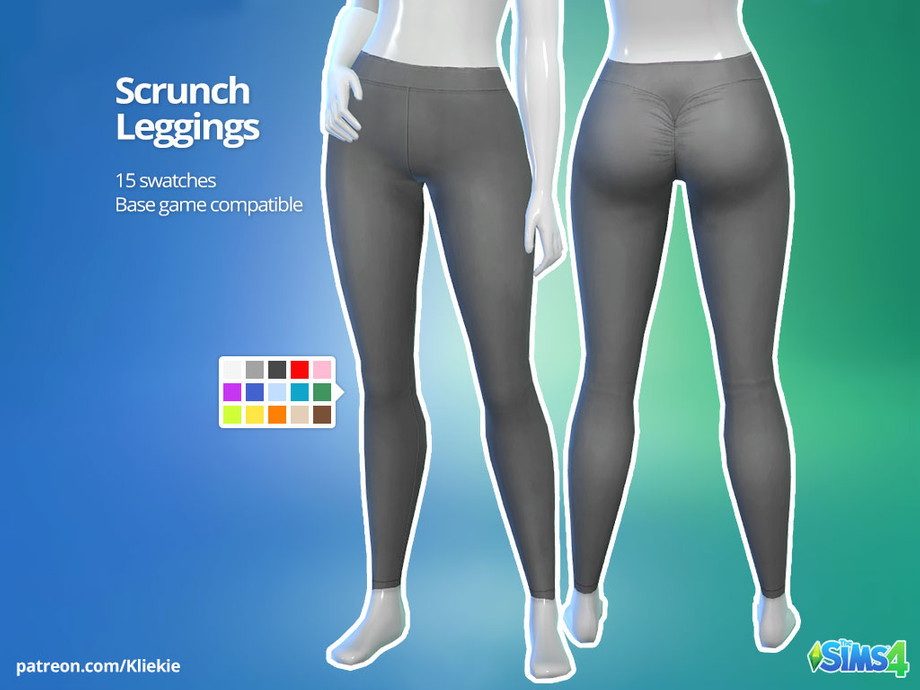 The Sims Resource - Scrunch Leggings (Solid Colors)
