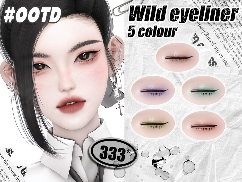 The Sims Resource - 333-Wild Eyeliner+Eye shadow